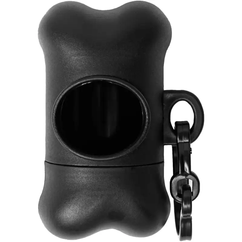 Black Bone-Shaped Poop Bag Holder