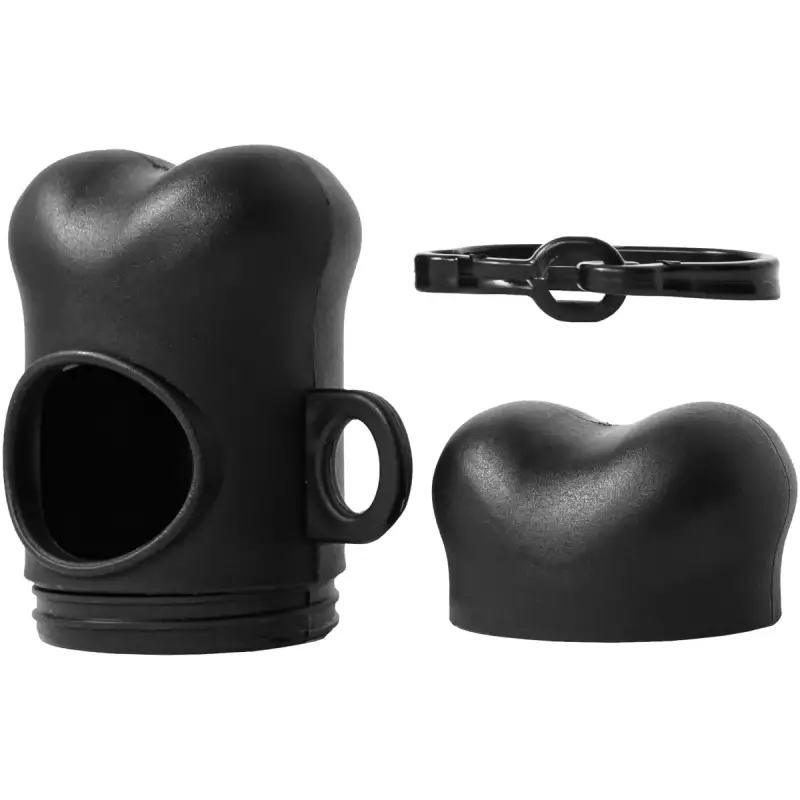 Black Bone-Shaped Poop Bag Holder - Image 2