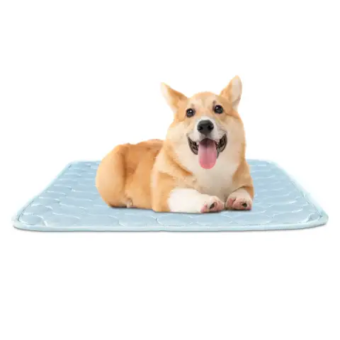 Quilted Gel-Free Cooling Mat for Dogs, Blue