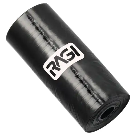 Black Dog Poop Bags, Single Roll of 20