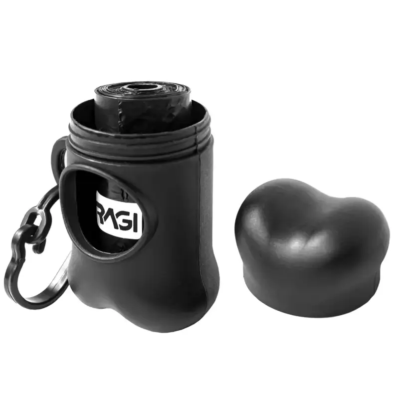 800 Black Dog Poop Bags with Dispenser - Image 2