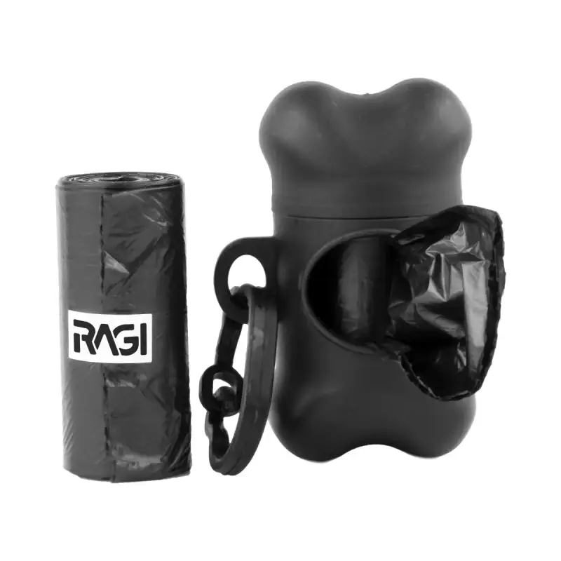 800 Black Dog Poop Bags with Dispenser - Image 3