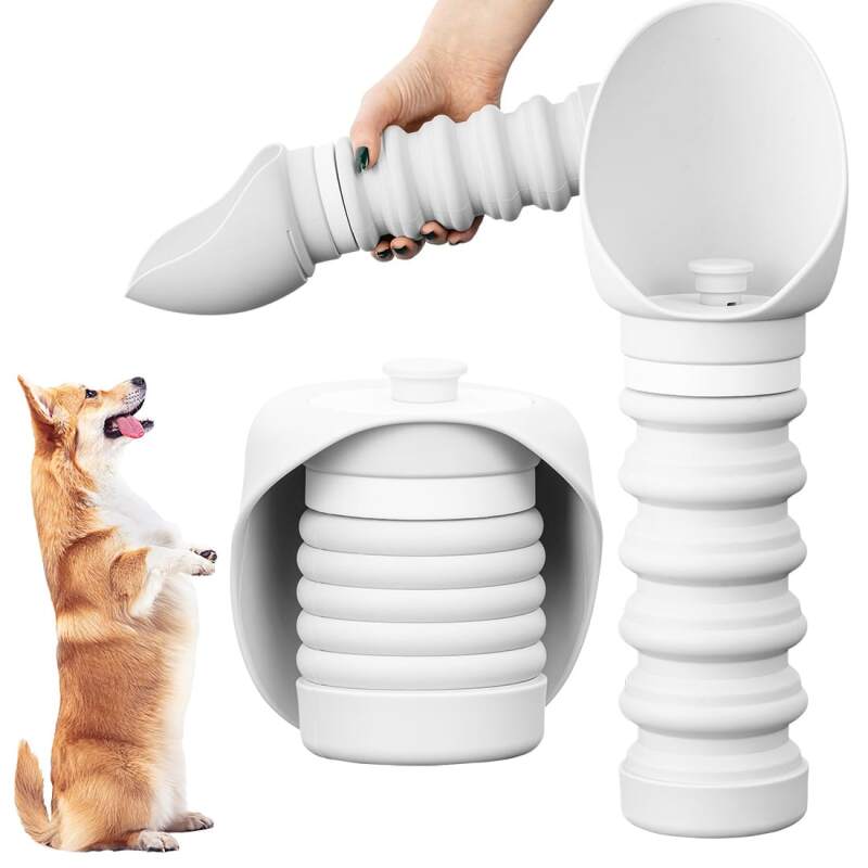 Collapsible Silicone Dog Water Bottle, 550 ml