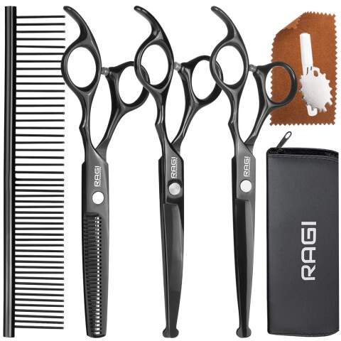 Professional Dog Grooming Scissors Set with Comb