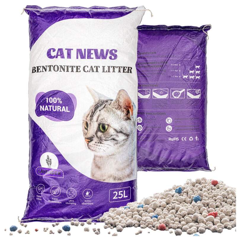 Bentonite Clumping Cat Litter, Lavender Scent, 25 L