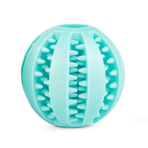 Alternative view of Dental Ball for Dogs with Treats Dispenser Chew Toy Blue