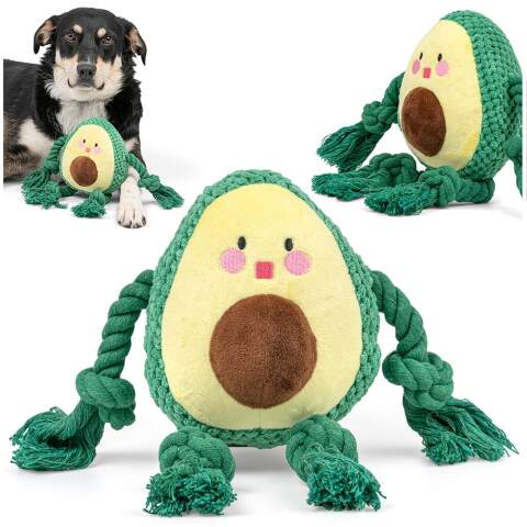 RAGI Plush Avocado Squeaky Dog Toy