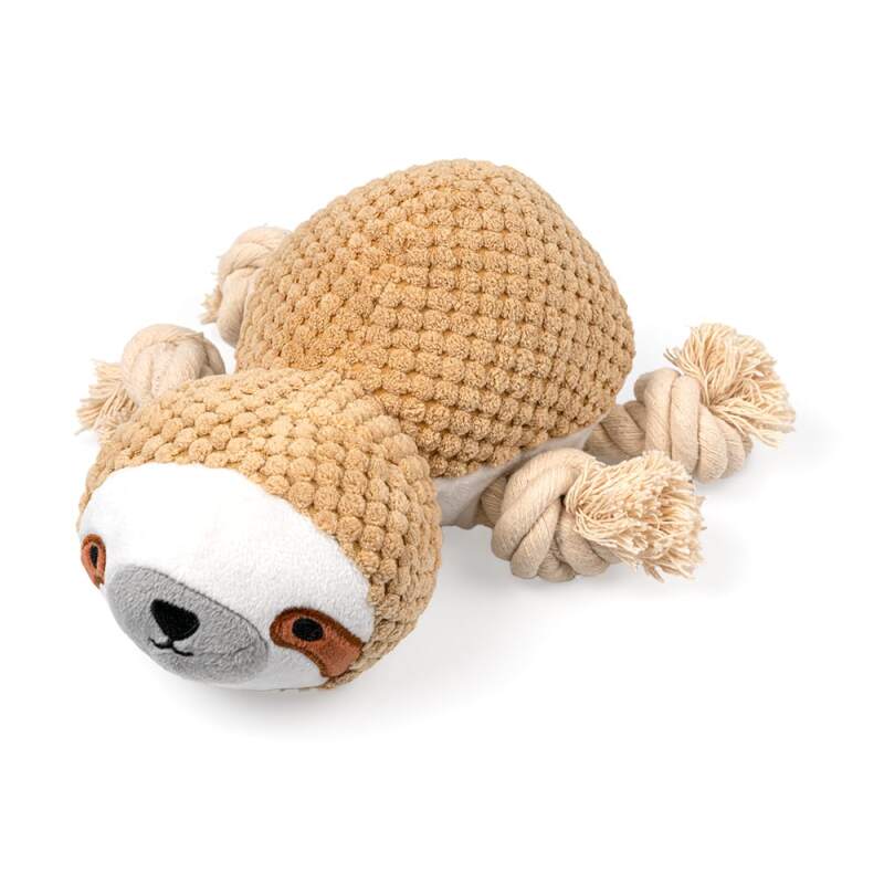 Cotton Sloth Plush Squeaky Dog Toy - Image 2