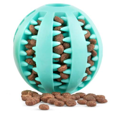 Dental Ball for Dogs with Treats Dispenser Chew Toy Blue