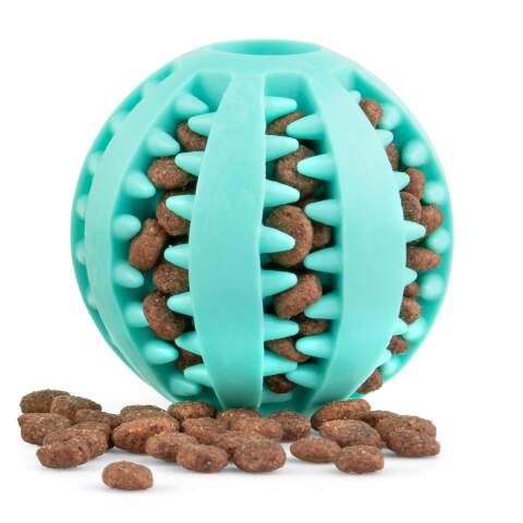 Dental Ball for Dogs with Treats Dispenser Chew Toy Blue