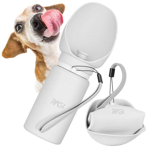 Alternative view of Portable Dog Water Bottle with Built-in Bowl, 550 ml