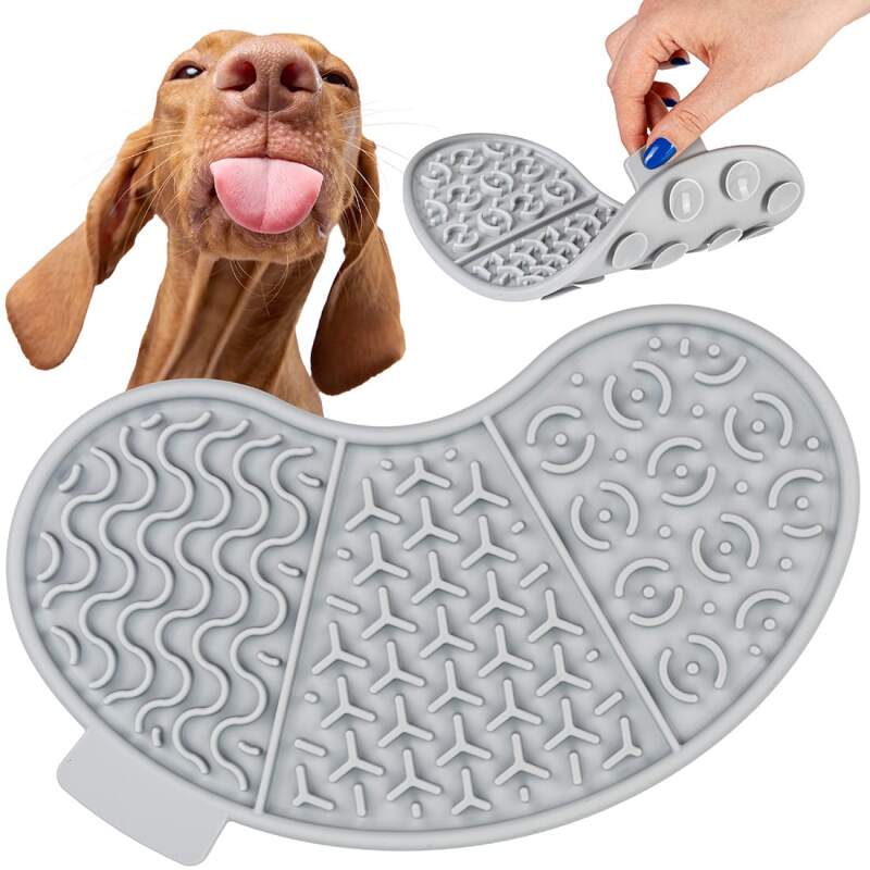 Kidney-Shaped Silicone Dog Licking Mat