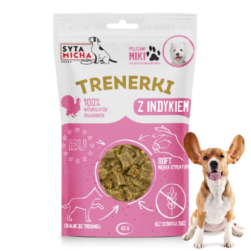 Soft Turkey Training Treats for Dogs - 80g