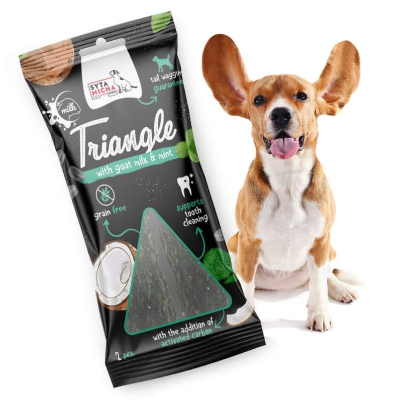 Natural Dental Dog Chew - Triangle, 13cm (2 pcs)