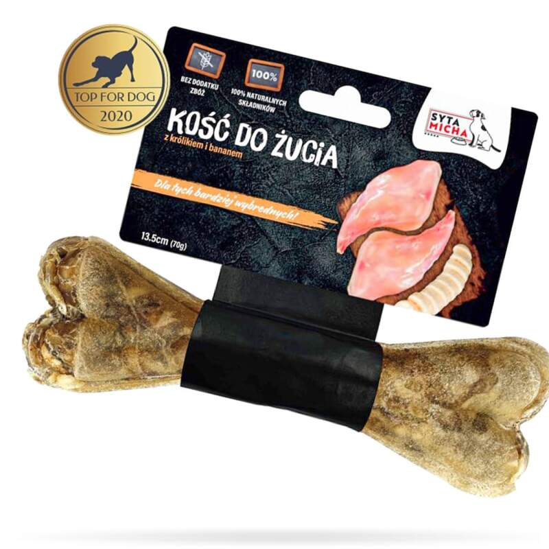 Natural Beef Hide Chew Bone with Rabbit & Banana - Image 2