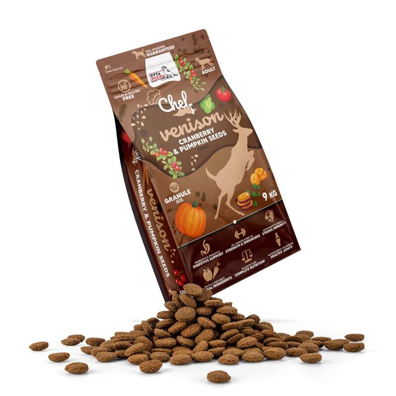 Venison Dry Dog Food with Cranberry and Pumpkin Seeds, 9 kg - Image 4