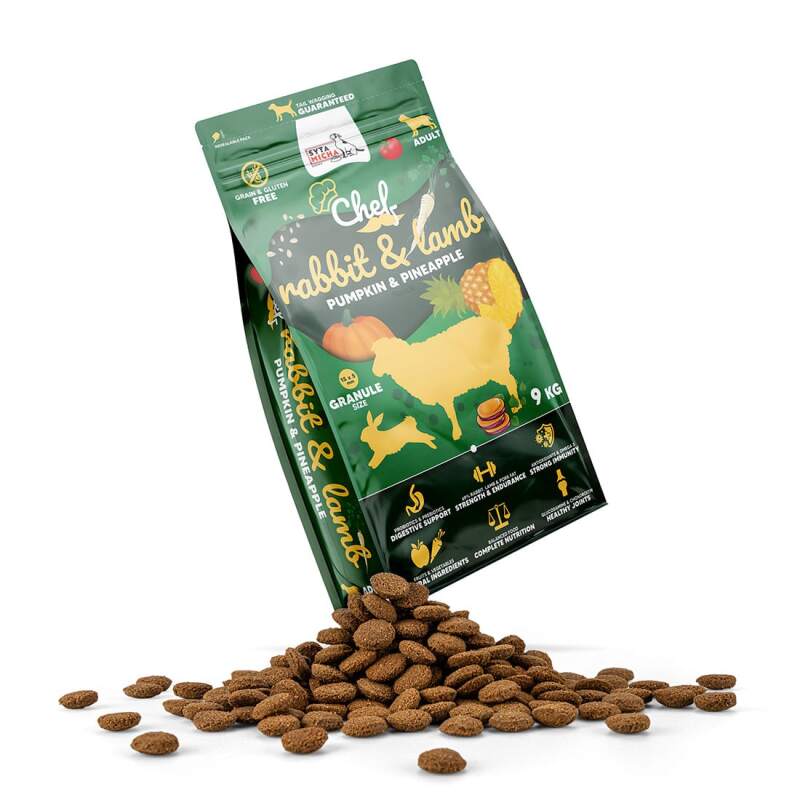 Rabbit & Lamb Dry Dog Food with Pumpkin and Pineapple, 9 kg - Image 4