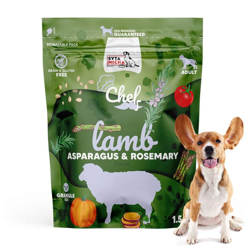 Grain-Free Lamb Dry Dog Food with Asparagus & Rosemary (1.5kg)
