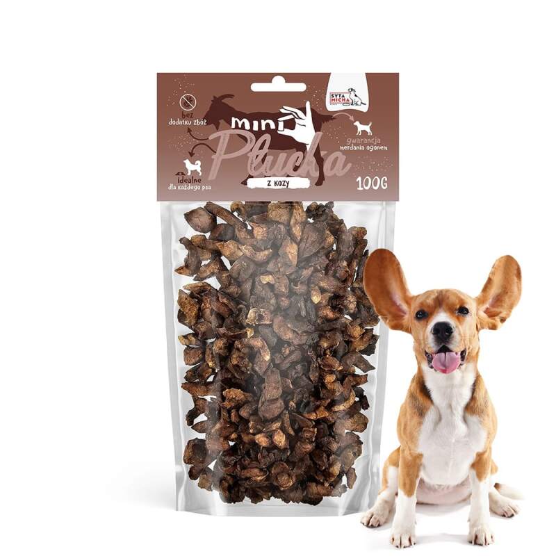 Mini Goat Lung Dog Treats (100g)