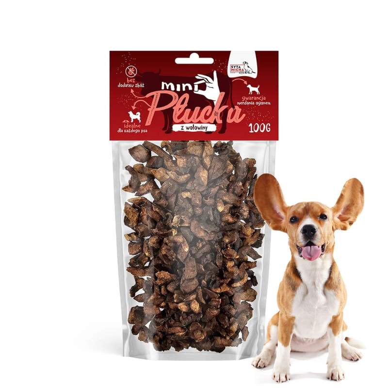 Mini Beef Lung Dog Treats (100g)
