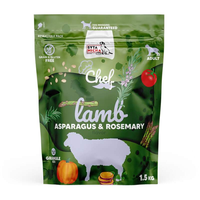 Grain-Free Lamb Dry Dog Food with Asparagus & Rosemary (1.5kg) - Image 2