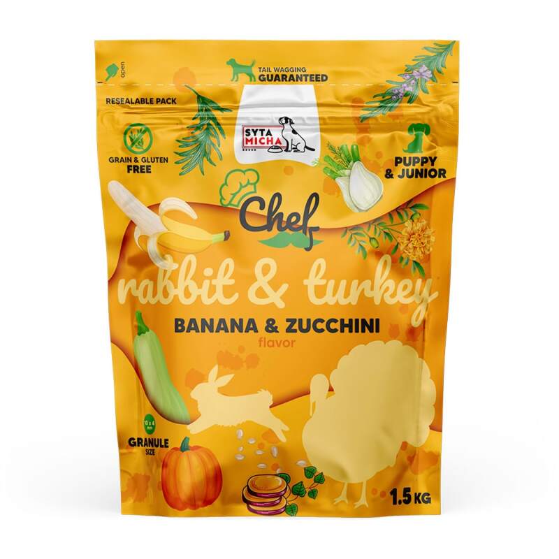 Grain-Free Puppy Food with Rabbit & Turkey (1.5 kg) - Image 2