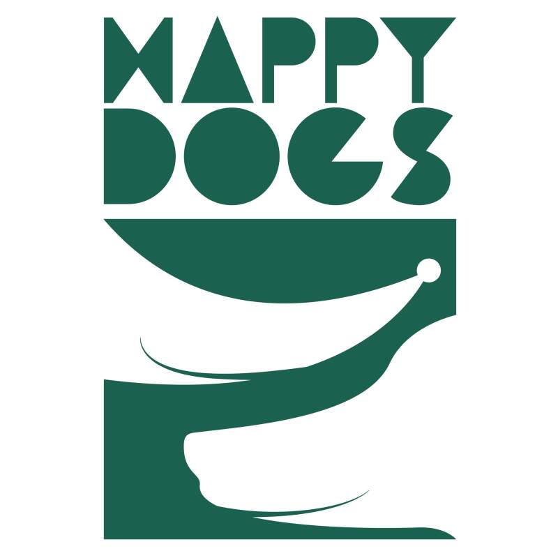 Happy Dogs A3 Poster – Minimalist Printable Dog Wall Art