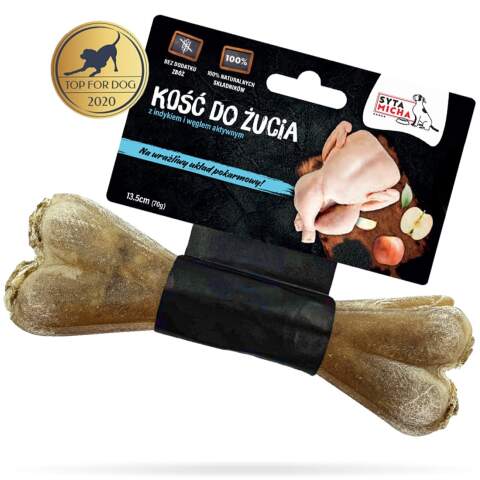 Alternative view of Turkey & Apple Chew Bone with Prebiotics – 13.5cm