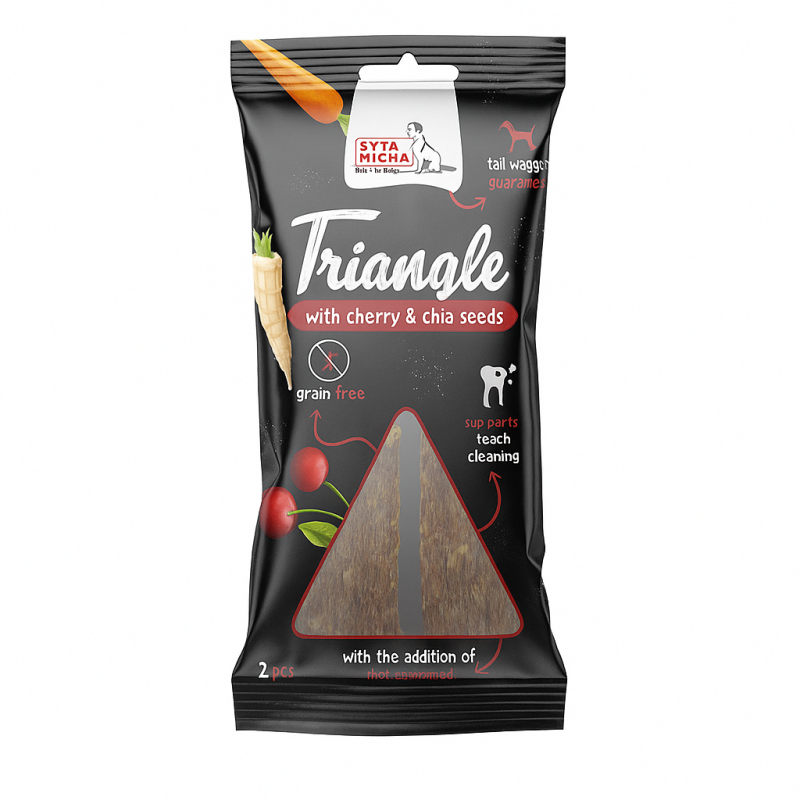 Ostrich Triangle Chew with Cherry & Chia