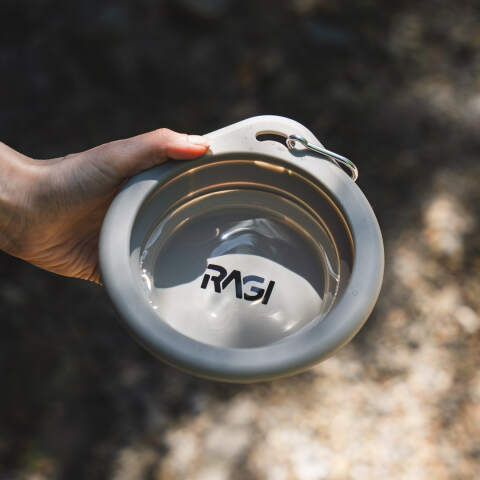Alternative view of Collapsible Silicone Travel Bowl, 650 ml (Gray)