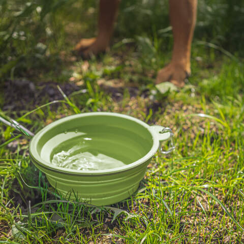 Alternative view of Collapsible Silicone Dog Travel Bowl 1L (Green)