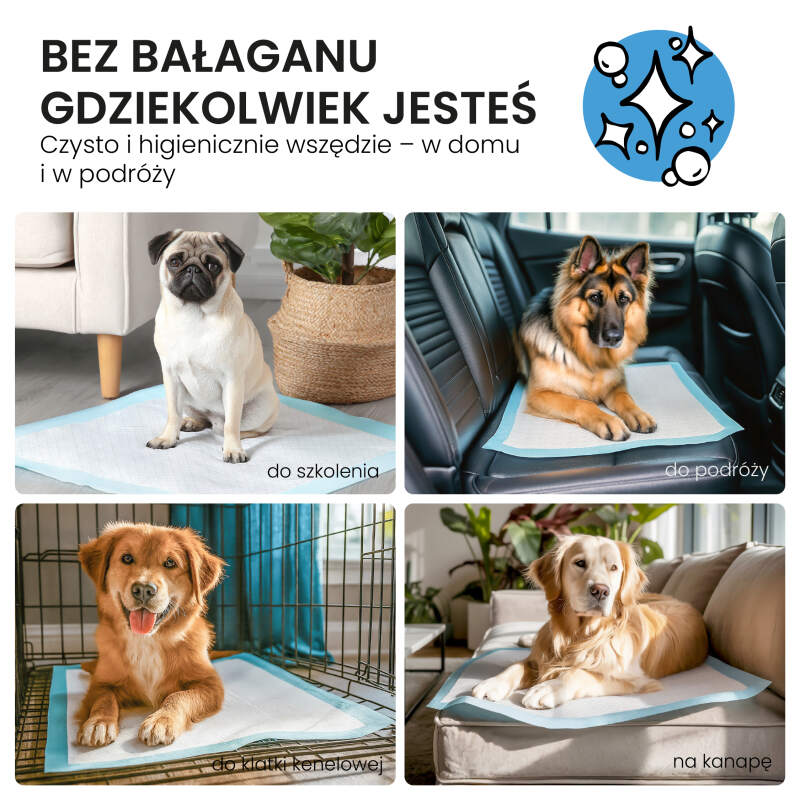 Absorbent Puppy Training Pads 60x60 cm (50 Pack) - Image 2