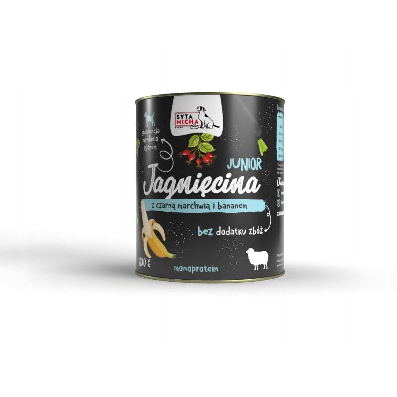 Syta Micha Lamb, Black Carrot & Banana Puppy Wet Food 800g