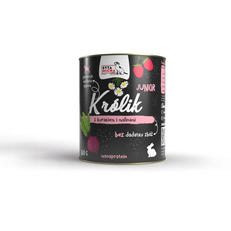 Syta Micha Rabbit, Beetroot & Raspberry Puppy Wet Food 800g