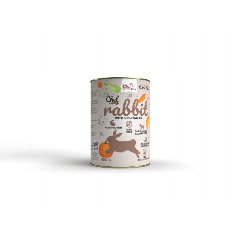 Chef Rabbit with Vegetables Wet Dog Food (400 g)
