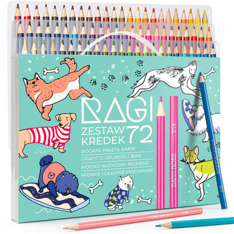 Soft Oil Pastel Pencils Set – 72 Colors in a Case