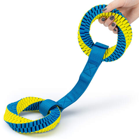Heavy-Duty Tug Toy for Large Dogs – Two Rings with Strap