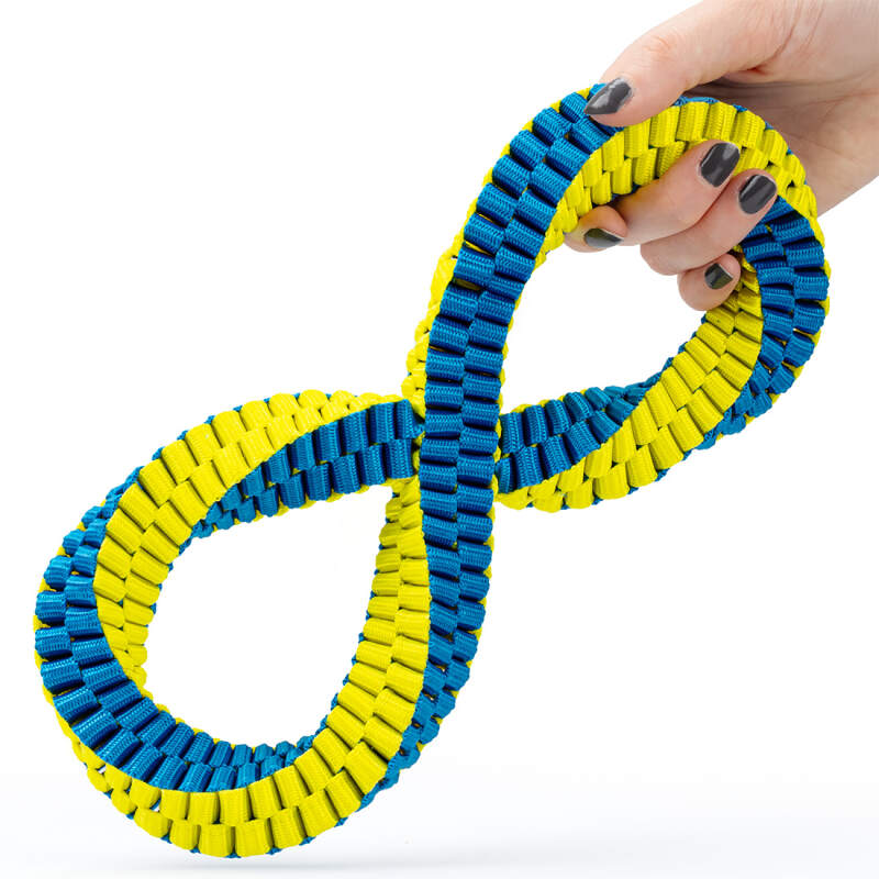 Figure-Eight Dog Tug Toy – Woven Webbing, 25x11 cm