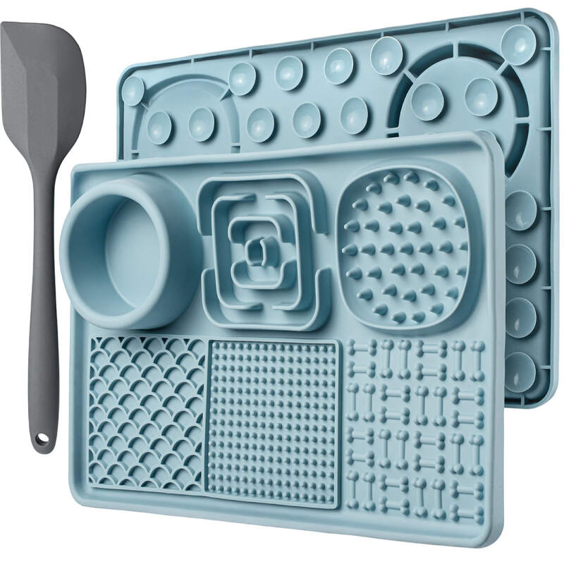 Large Silicone Lick Mat with Spatula (30x20cm)