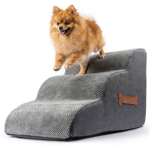 3-Step Dog Steps for Bed and Sofa, 40 cm High