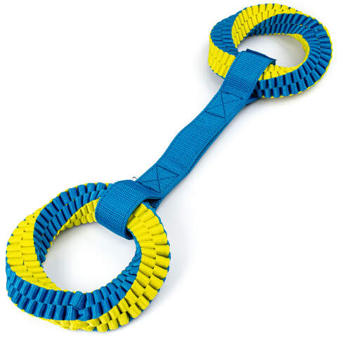 Alternative view of Heavy-Duty Tug Toy for Large Dogs – Two Rings with Strap