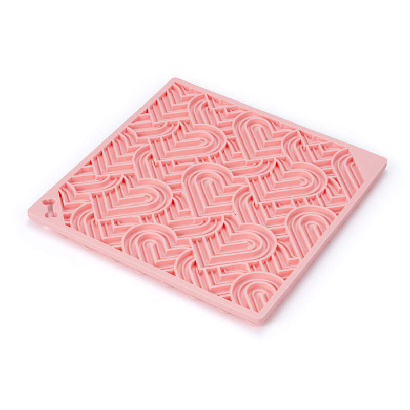Pink Heart Lick Mat for Dogs & Cats (20x20cm) - Image 3