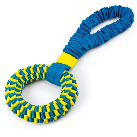 Alternative view of Heavy-Duty Bungee Dog Tug Toy – Ring with Handle, 43x15 cm