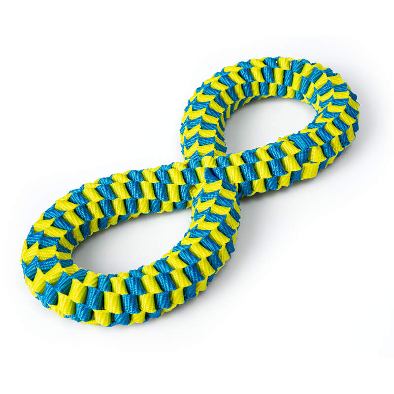 Figure-Eight Tug Toy for Dogs – Woven Nylon, 25x11 cm - Image 2
