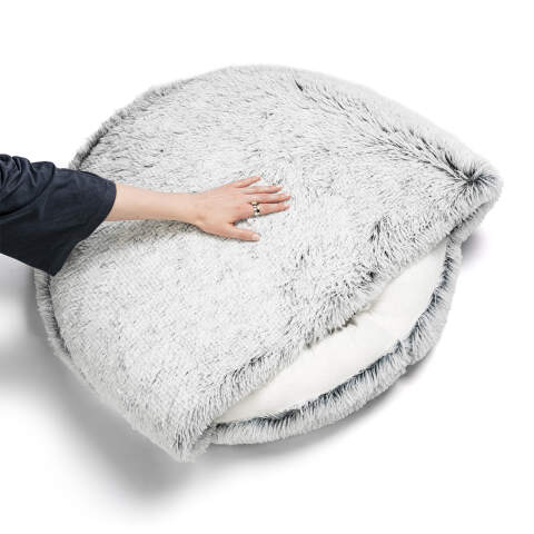 Alternative view of Shaggy Cave Dog Bed 80 cm (2-in-1 Burrow)