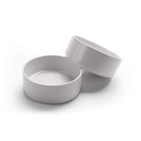 Alternative view of Small Ceramic Dog Bowl 400 ml in Gray