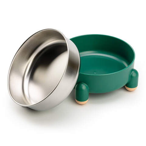 Alternative view of Non-Slip 2-in-1 Dog Bowl 700 ml in Green