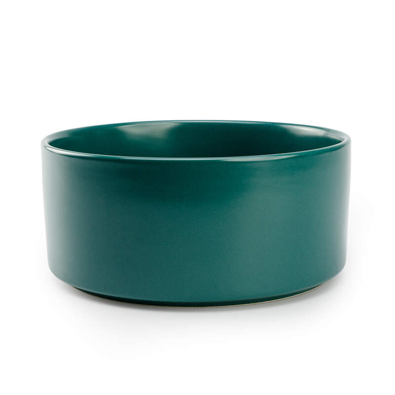 Large Ceramic Dog Bowl 850 ml in Green - Image 3