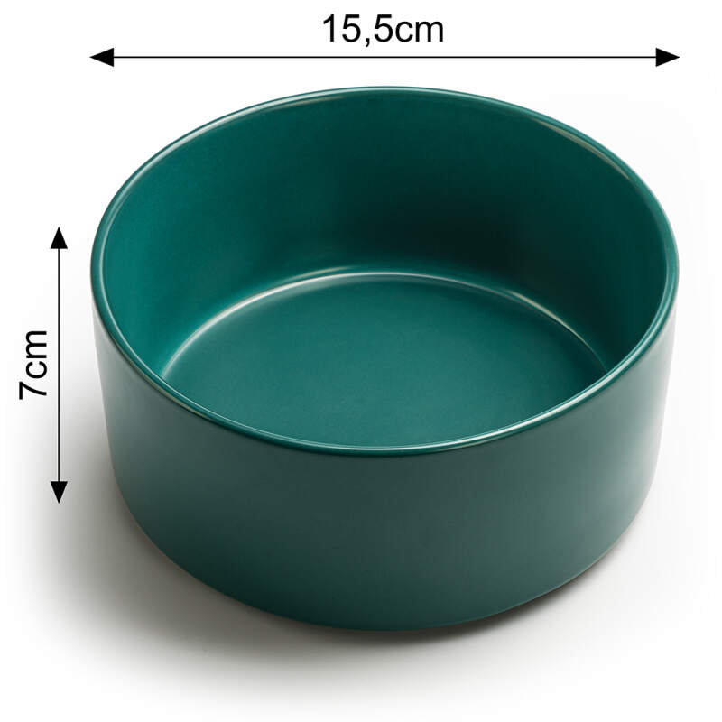 Large Ceramic Dog Bowl 850 ml in Green - Image 7
